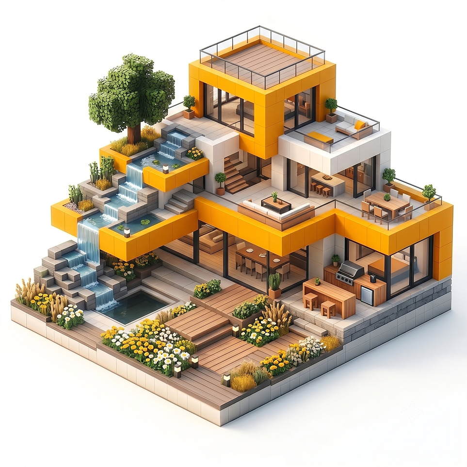 Isometric 3D Modern House