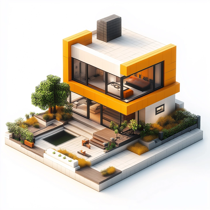 Isometric 3D Modern House